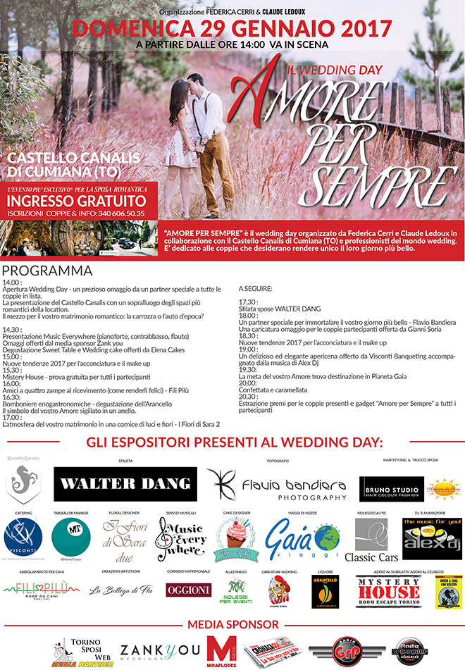 REGISTRATI SUBITO !!! AMORE PER SEMPRE al Castello Canalis di Cumiana