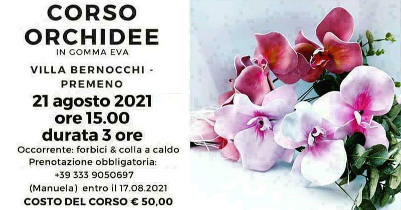 Registrati Subito corso orchidee villa bernocchi